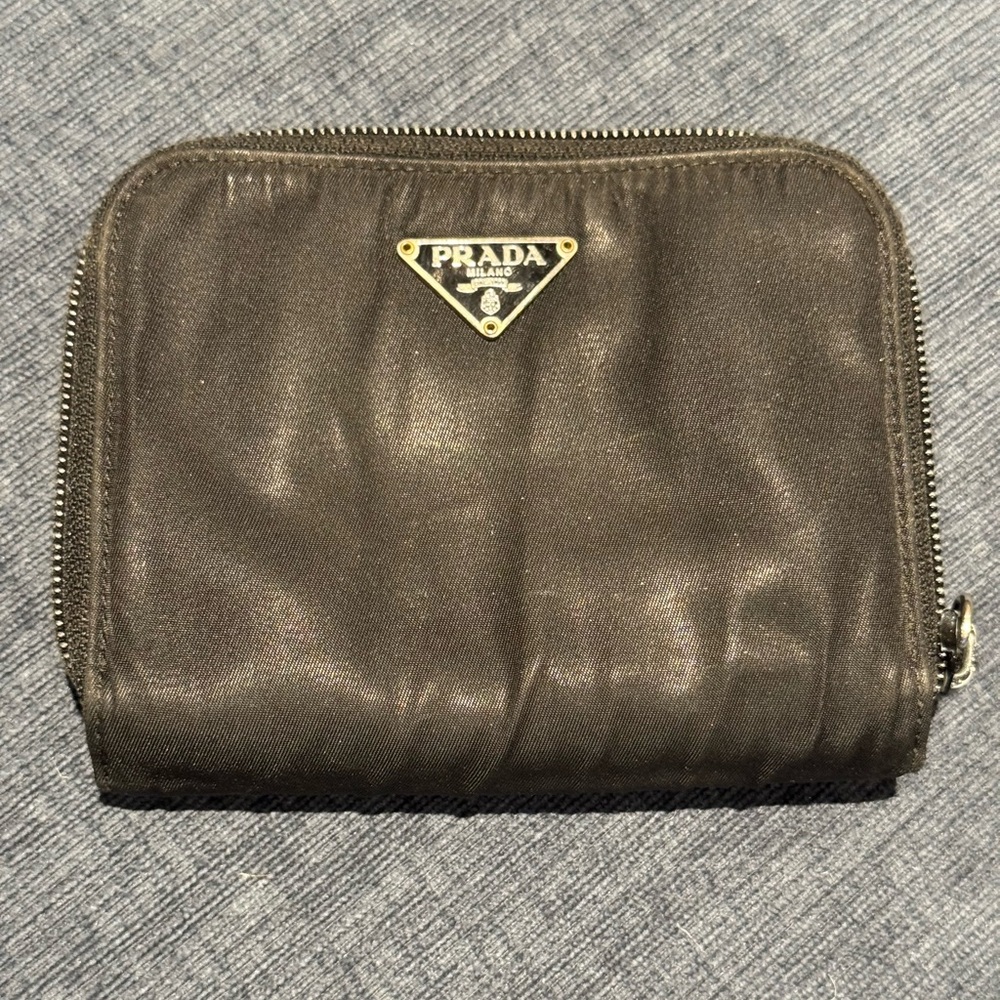 Prada Black Zippered Wallet
